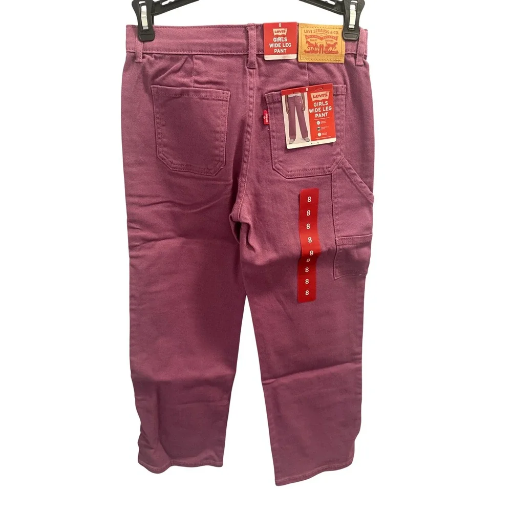Levi Strauss & Co Girls Size 8 Jeans Bundle Flare‎ Blue Wide Leg Purple 2pk NWT